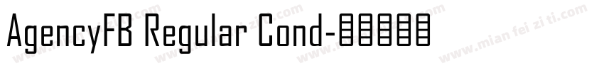 AgencyFB Regular Cond字体转换